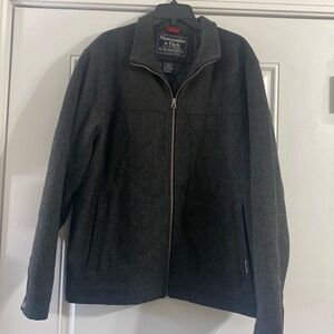 Abercrombie & Fitch Charcoal Full-Zip Jacket